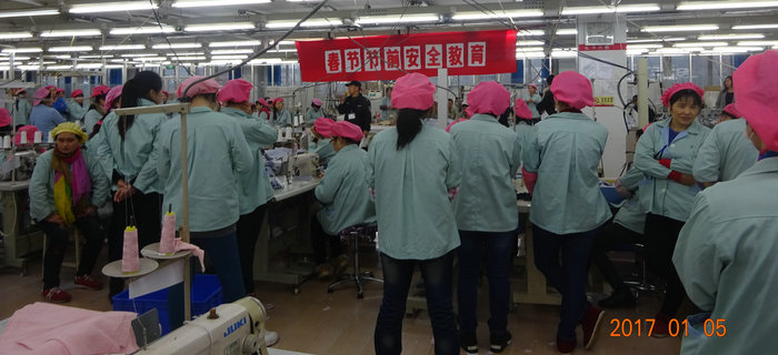 劉潭服裝春節(jié)節(jié)前安全教育 要向安全隱患說不