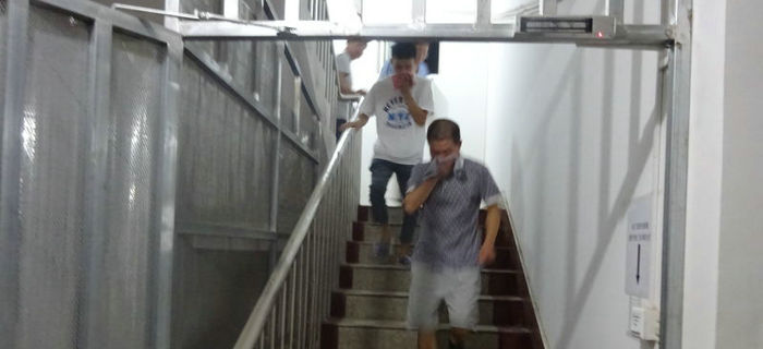 安全生產(chǎn)月，劉潭服裝進(jìn)行宿舍緊急疏散演習(xí)