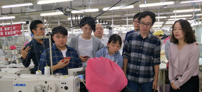 劉潭服裝接待無印良品公司員工參觀考察學(xué)習(xí)