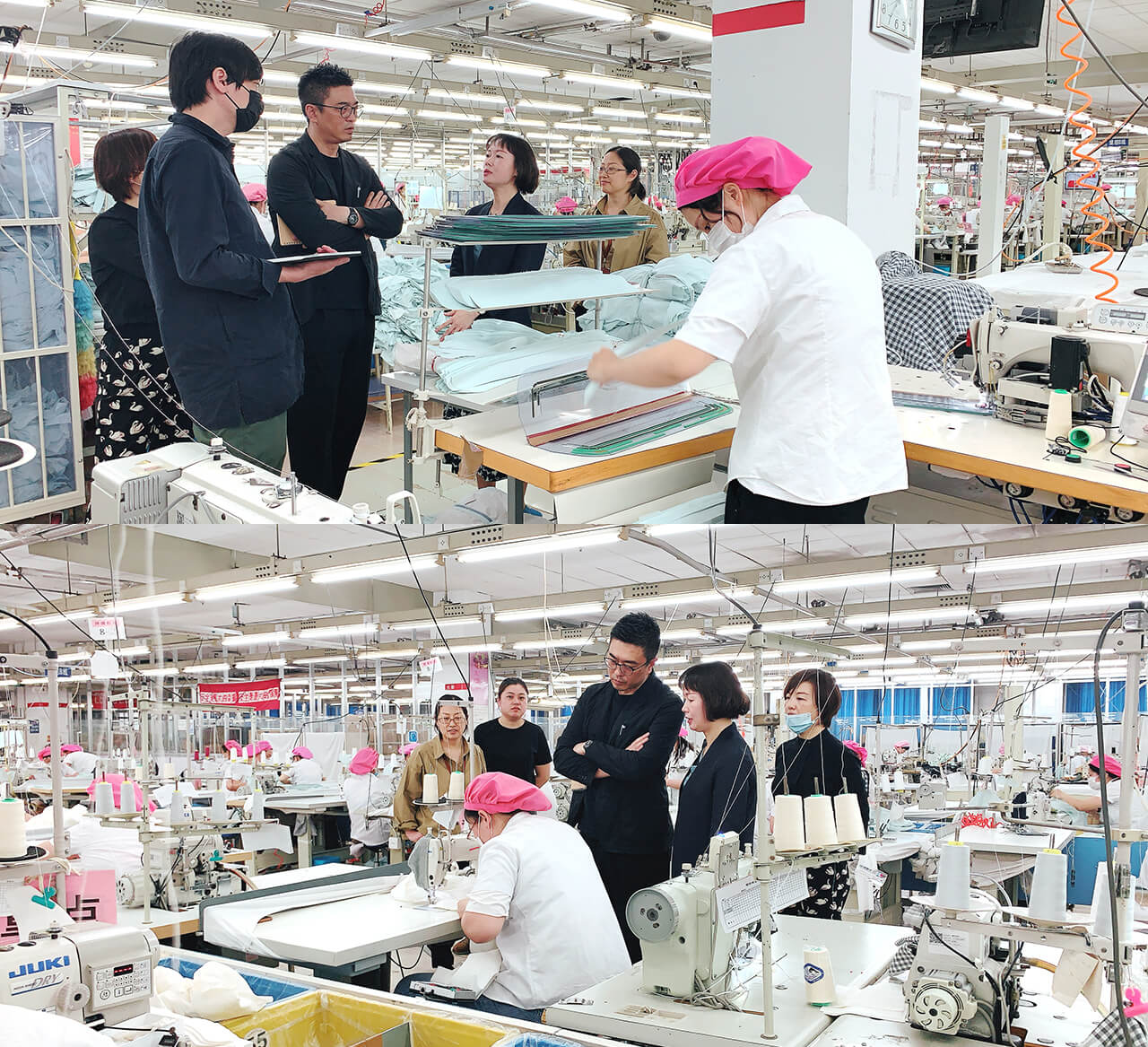 劉潭服裝廠核心客戶到廠參觀 