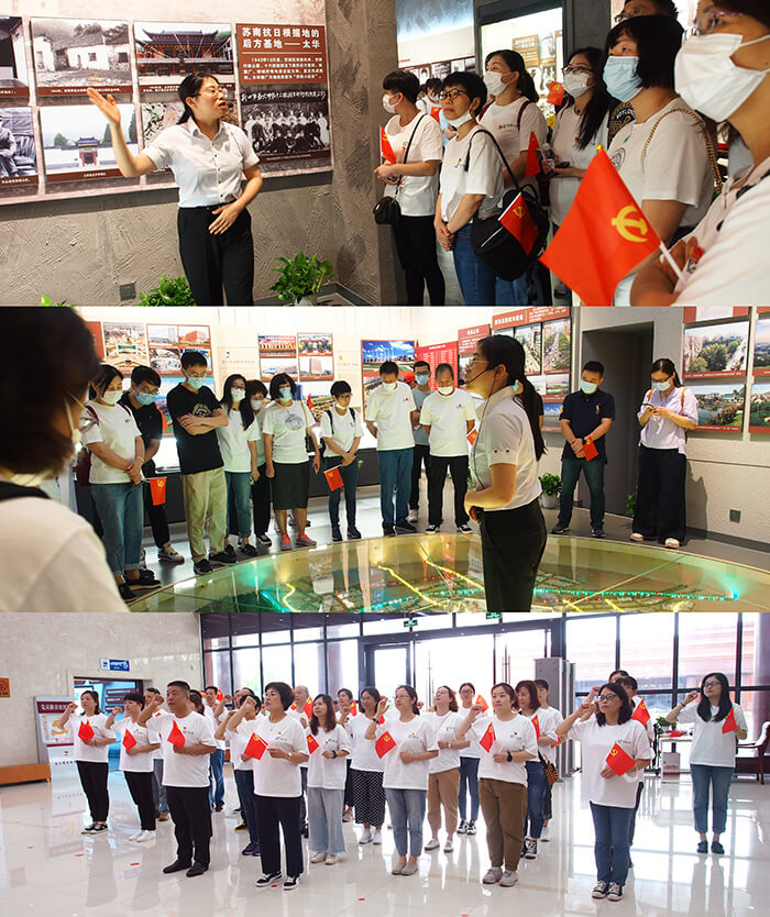 劉潭服裝廠黨員參觀宜興黨史陳列館