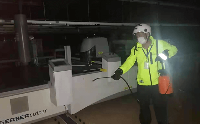 劉潭服裝廠防疫不松懈