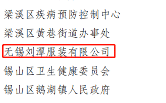 劉潭服裝廠被評(píng)為2021年度職業(yè)病防治先進(jìn)集體