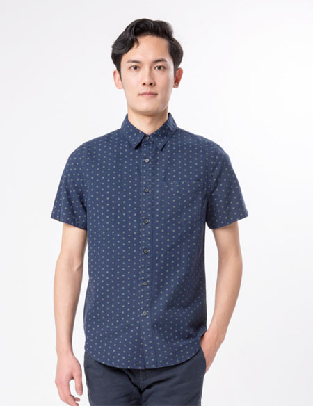 牛津紡印花襯衫