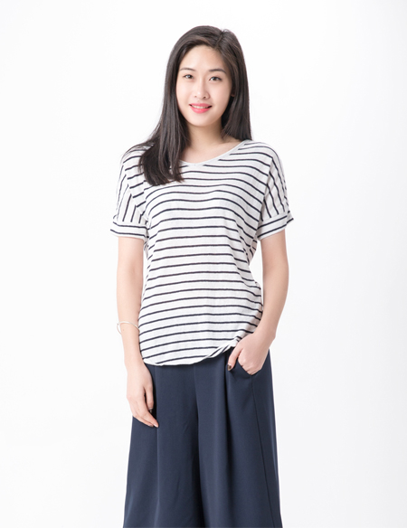 女式條紋針織衫