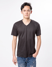 男式針織V領(lǐng)T恤