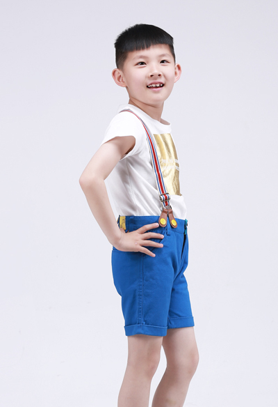 可脫卸童趣背帶褲