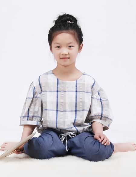 全棉泡泡紗女童睡衣