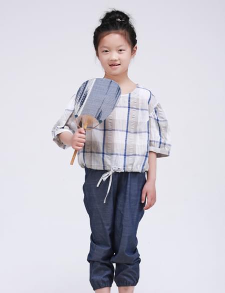 全棉泡泡紗女童睡衣