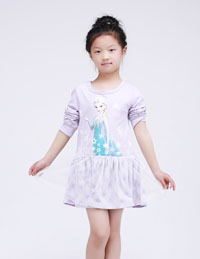 女童長(zhǎng)袖連衣裙