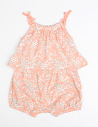 無袖蝴蝶結(jié)爬爬服