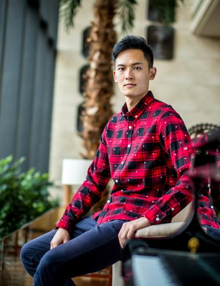 男式波點(diǎn)格子襯衫