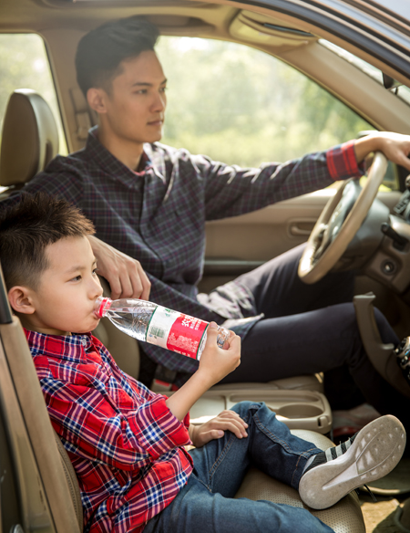 親子格子長袖襯衫