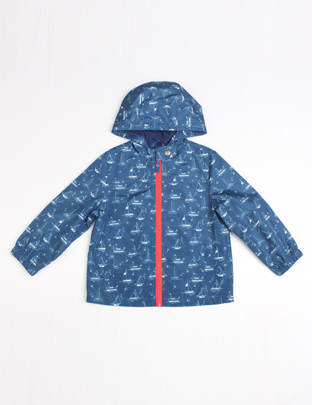 男童休閑印花長袖外套