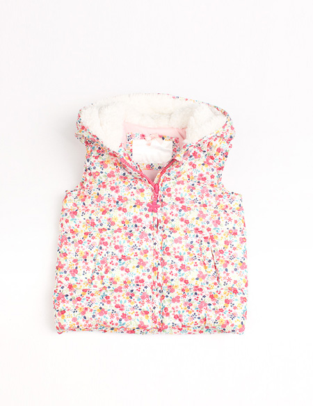 連帽碎花小背心