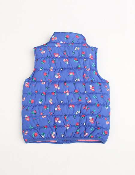 女童碎花加絨背心