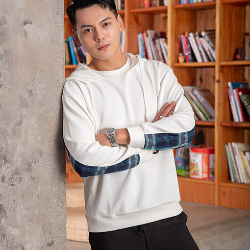 男士拼色衛(wèi)衣