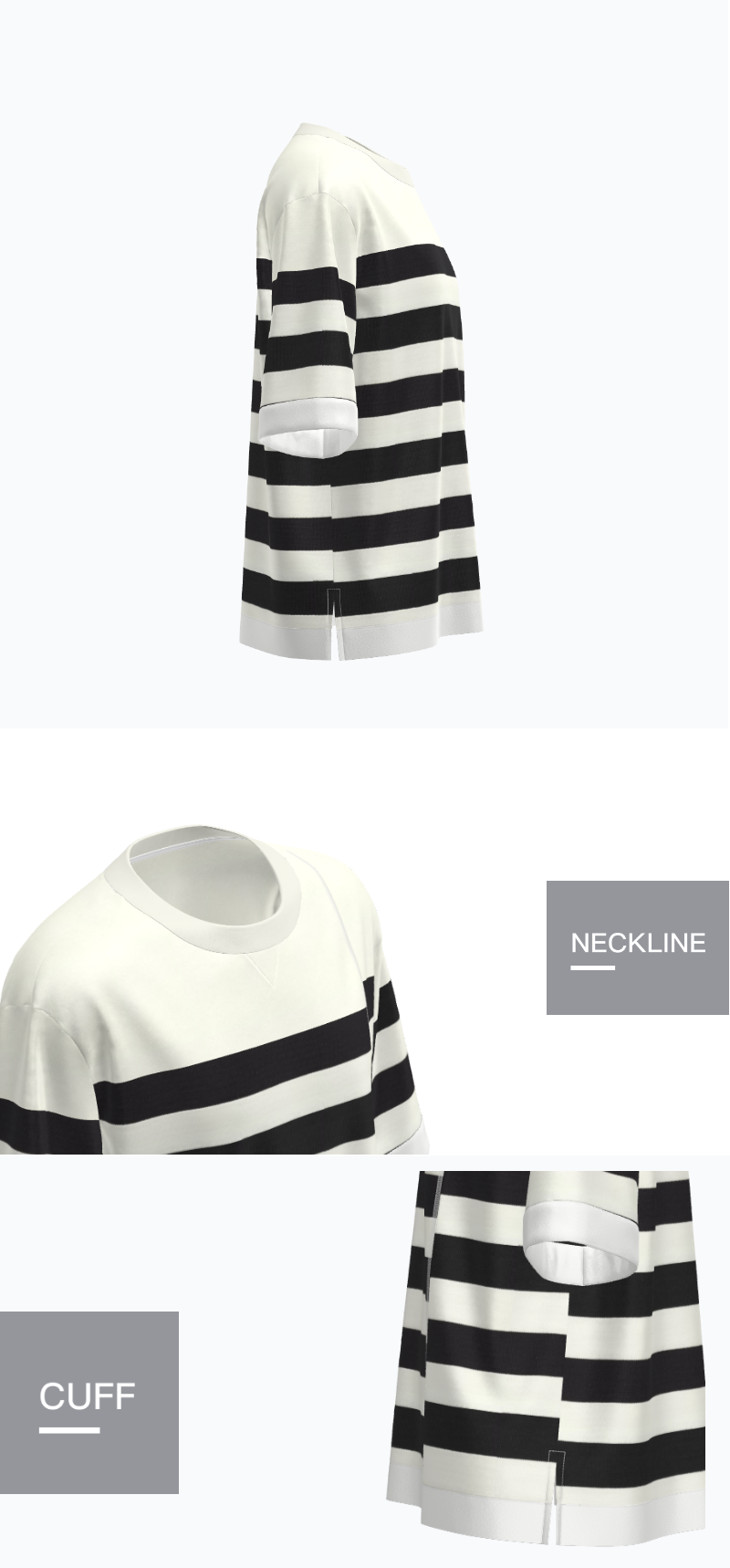 YX046錯位條紋拼接T恤_2