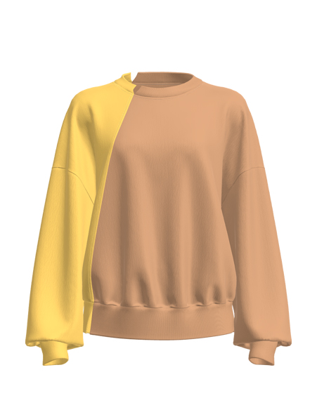 撞色拼接寬松衛(wèi)衣