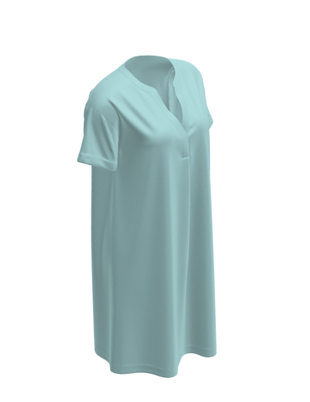 薄荷綠V領(lǐng)裙