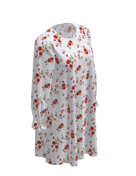 女士人棉印花長(zhǎng)裙