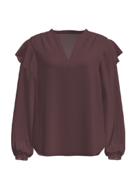 女士雪紡長袖衫