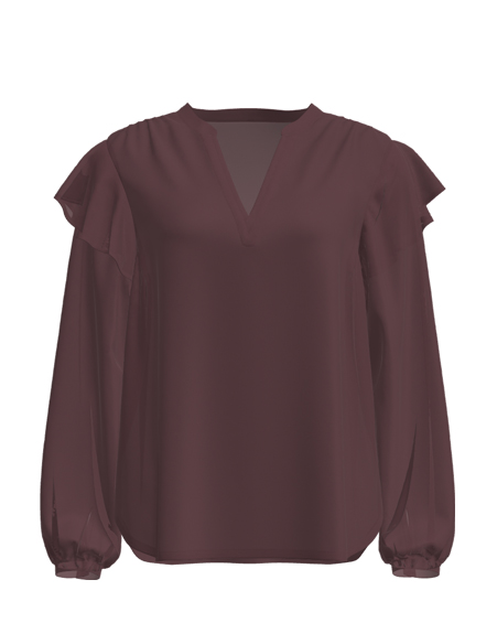 女士雪紡長(zhǎng)袖衫