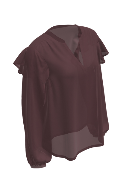 女士雪紡長(zhǎng)袖衫