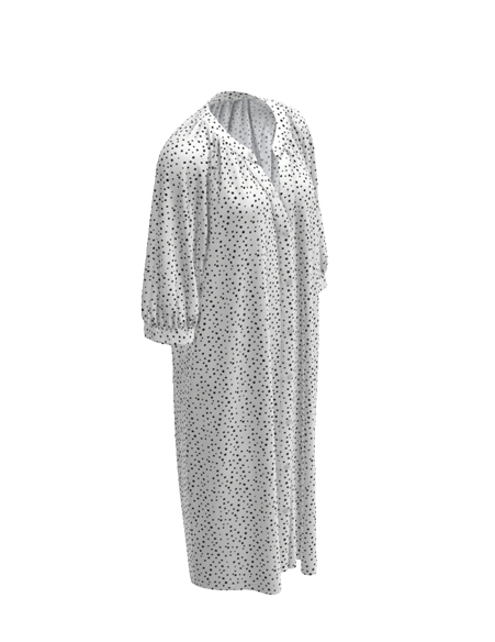 女士白色印花長(zhǎng)裙