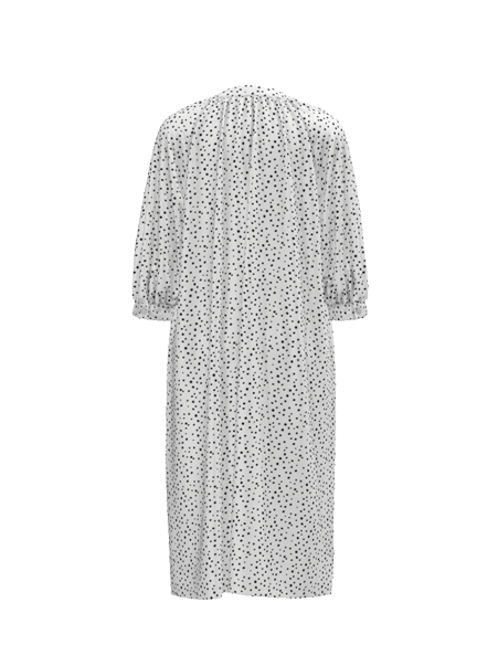 女士白色印花長(zhǎng)裙