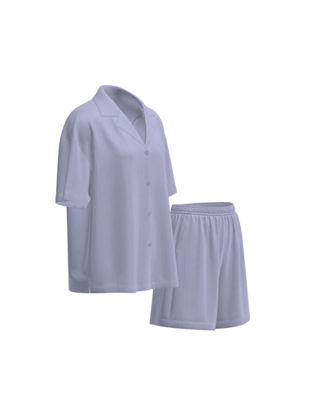 女士短袖短褲家居服套裝