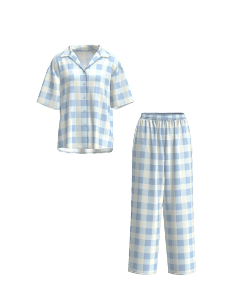 女款翻領(lǐng)家居服套裝