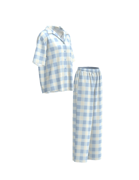 女款翻領(lǐng)家居服套裝