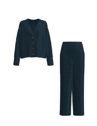 秋冬女士帶紐扣家居服