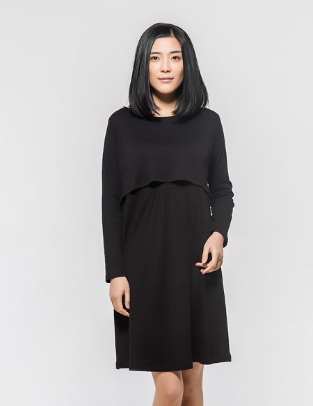 針織可哺乳孕婦裙